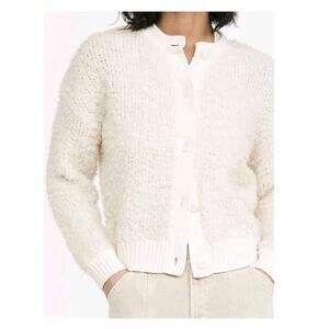 Alex Mill Binky Cardigan Ivory XS Merino Wool Neutral Button Front